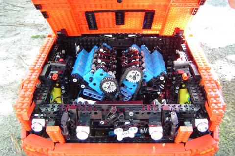 Lego best sale car engine